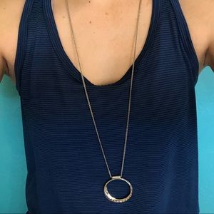 Long Brighton Necklace w/ small diamonds